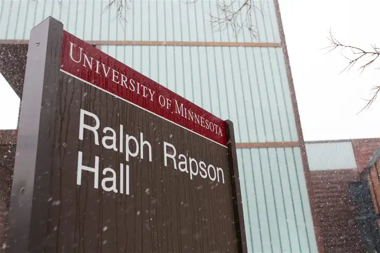 university of minnesota lecture hall with innovox audio speakers