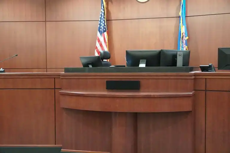 courtroom with innovox audio speakers