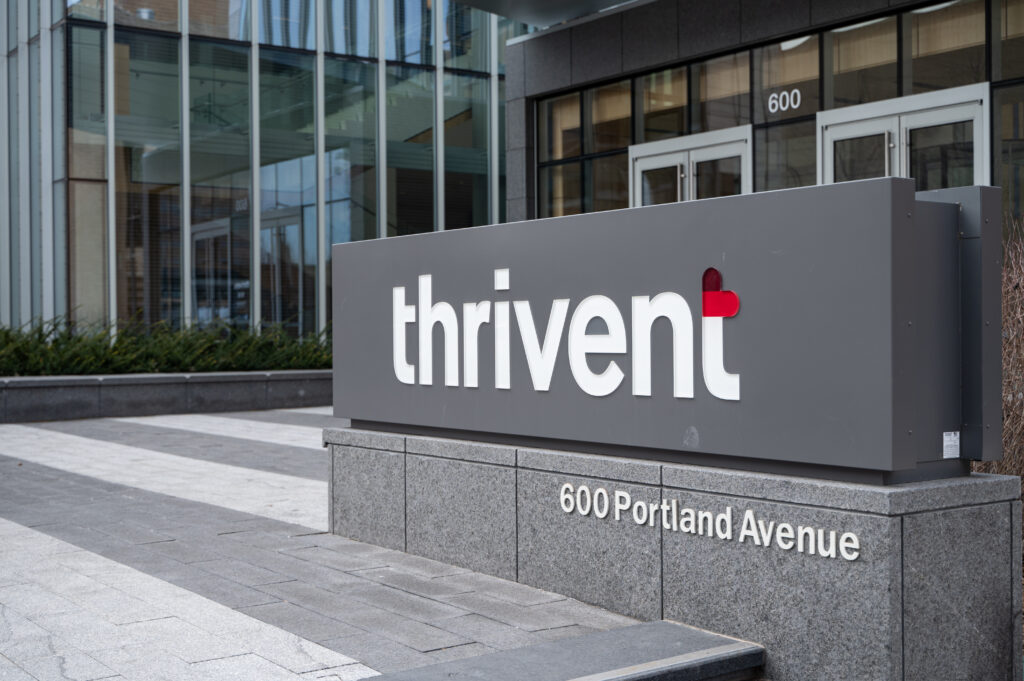 Thrivent headquarters sign