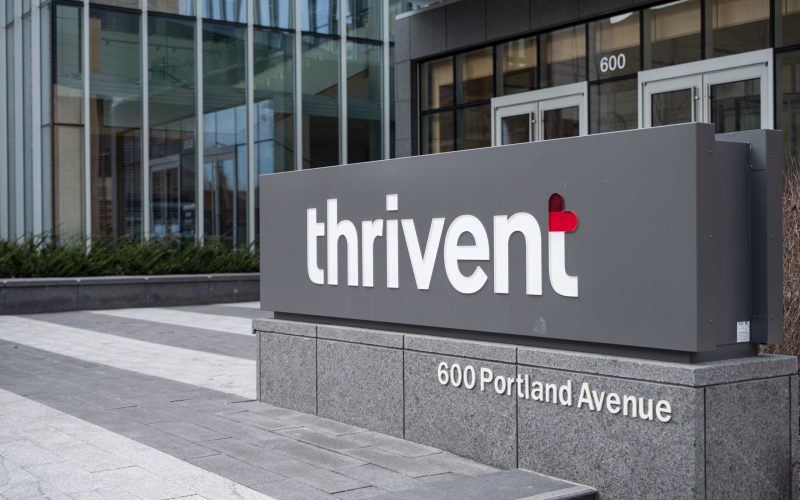 Thrivent headquarters sign